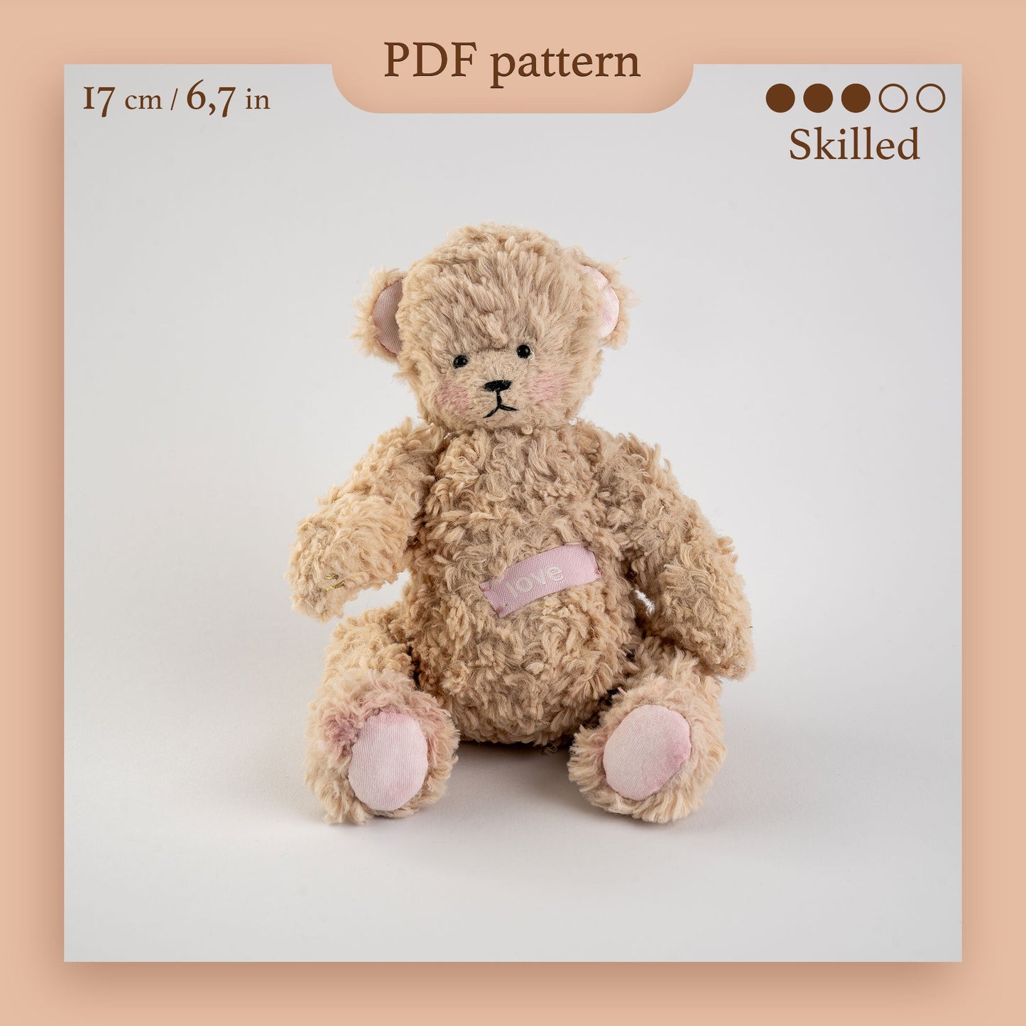 Cookie Bear - Sewing Pattern (PDF download) - Anna's Bearnest - Pattern - Anna's Bearnest