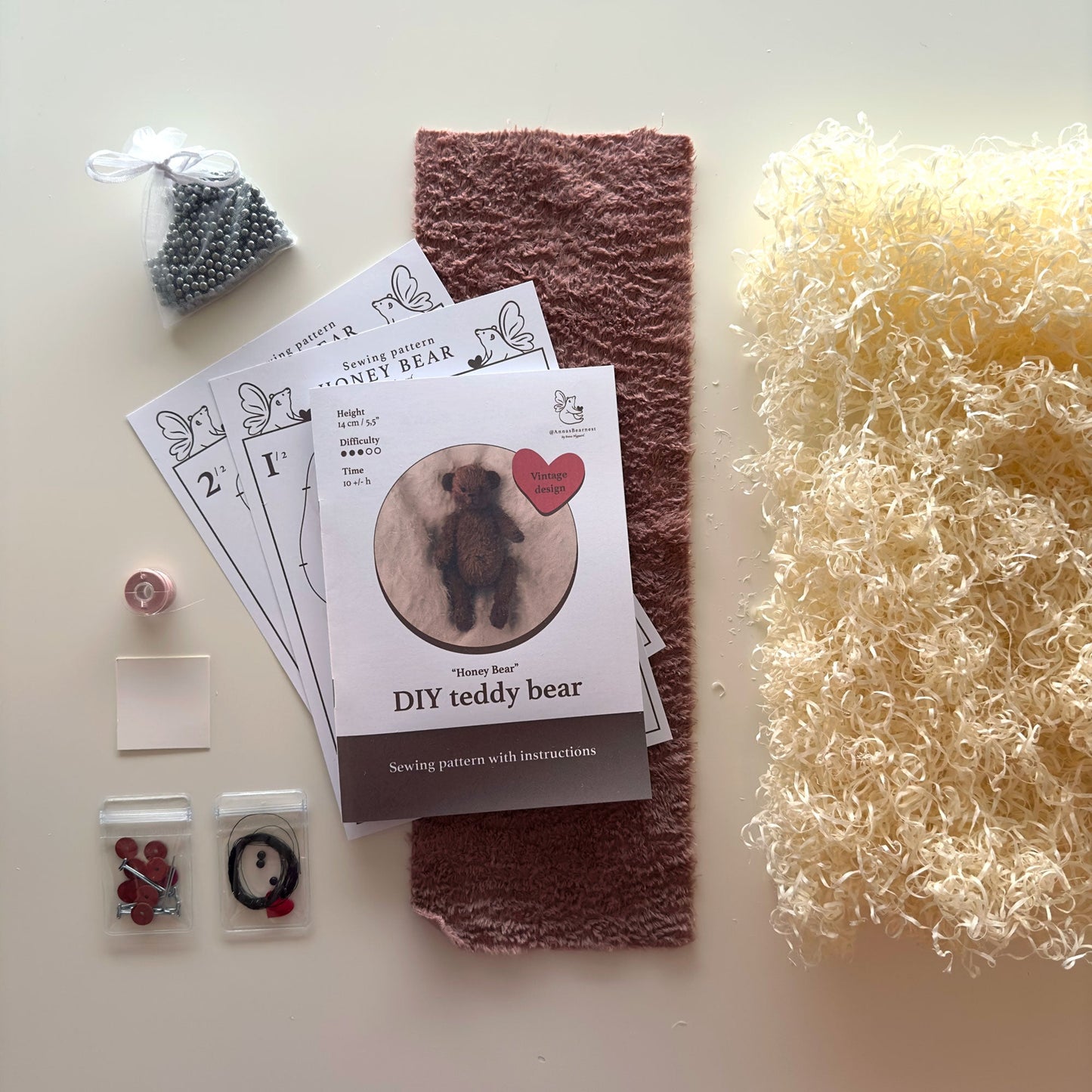 DIY Honey Bear Kit - Physical Hobby Box - Anna's Bearnest - Hobby Box - Anna's Bearnest