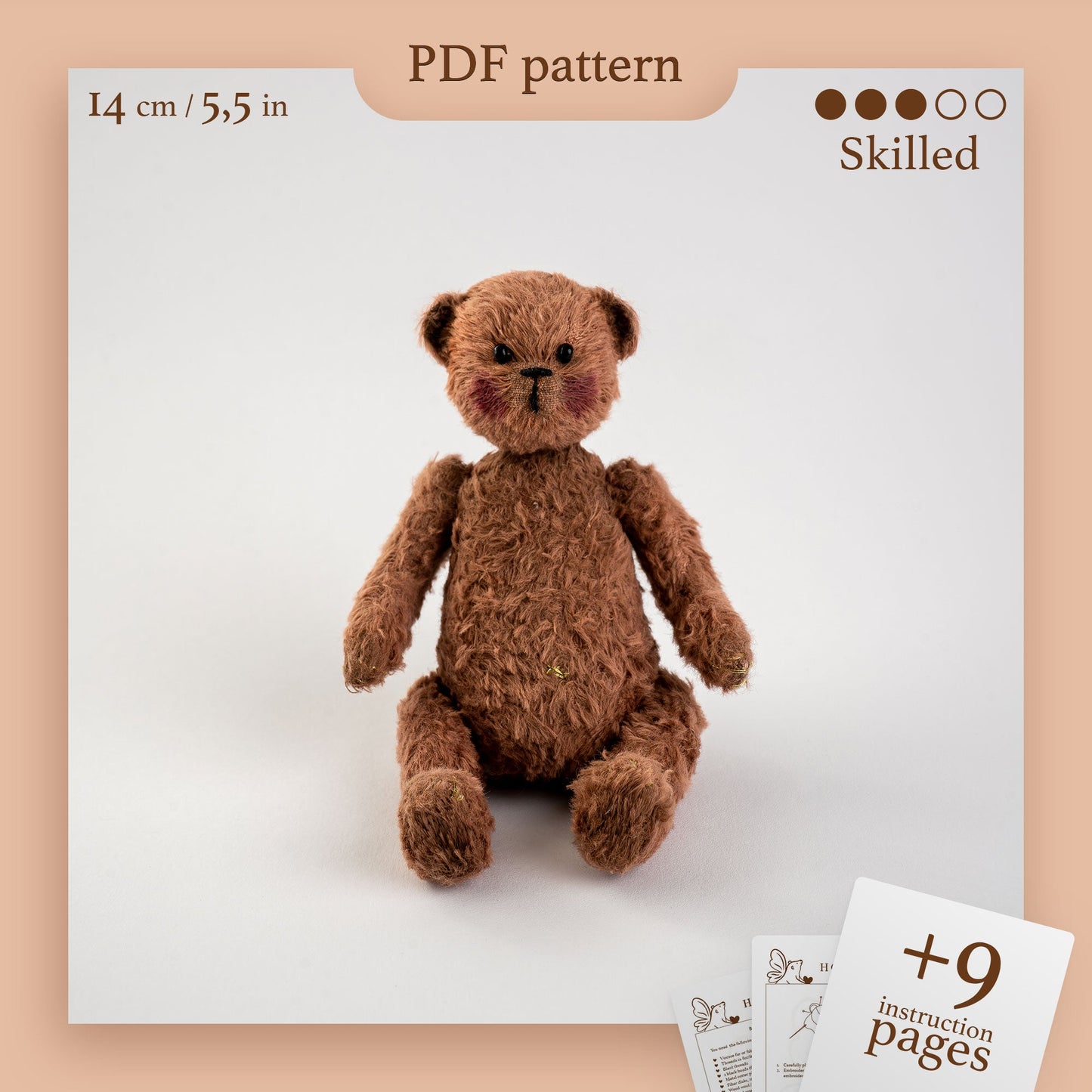Honey Bear - Sewing Pattern (PDF download) - Anna's Bearnest - Pattern - Anna's Bearnest