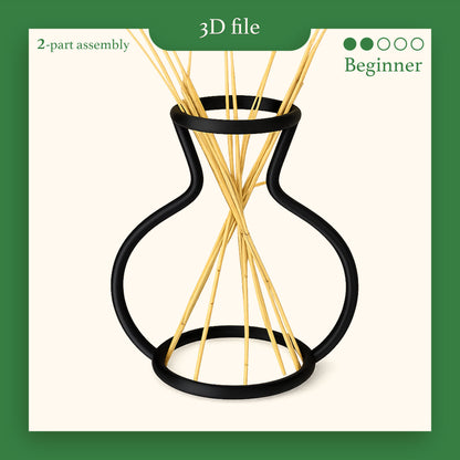 Designer vase: The outline